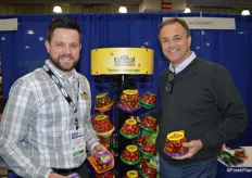 Chris Holden and Justin Lambeth with NatureSweet proudly show an organic as well as conventional tomato medley.